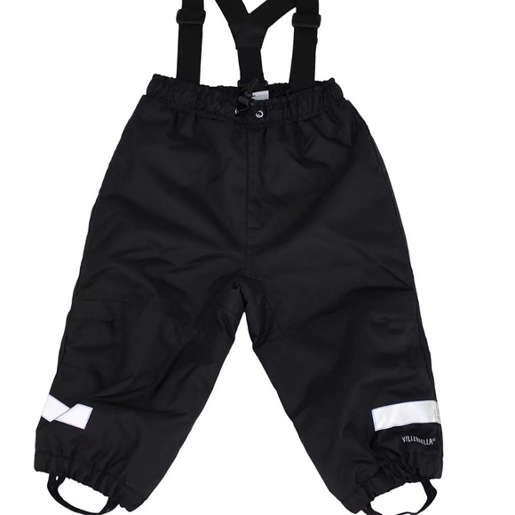 Villervalla Black Bib Style Snow Pant Trousers Sz 116cm